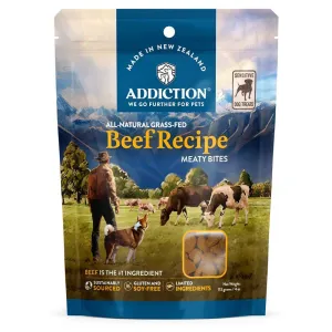 20% OFF: Addiction Meaty Bites Grain Free Beef Dog Treats 4oz