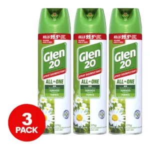 3 x Glen 20 Disinfectant Spray Country Scent 375g