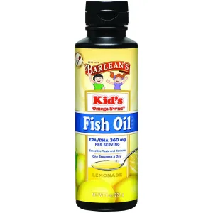 Barlean's Kid's Omega Swirl Fish Oil Lemonade 8 Fluid Ounces