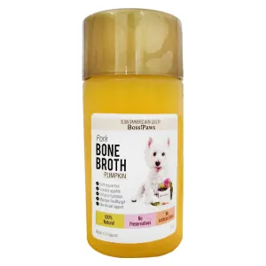 BossiPaws Pork Bone Broth With Pumpkin Frozen Dog Food Topper 250ml