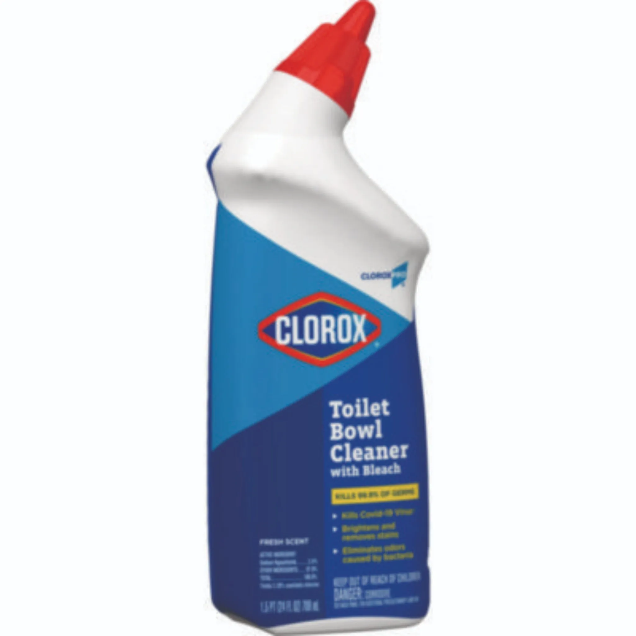 CLOROX SALES CO.  CLO00031CT Toilet Bowl Cleaner with Bleach, Fresh Scent, 24 oz Bottle, Carton of 12