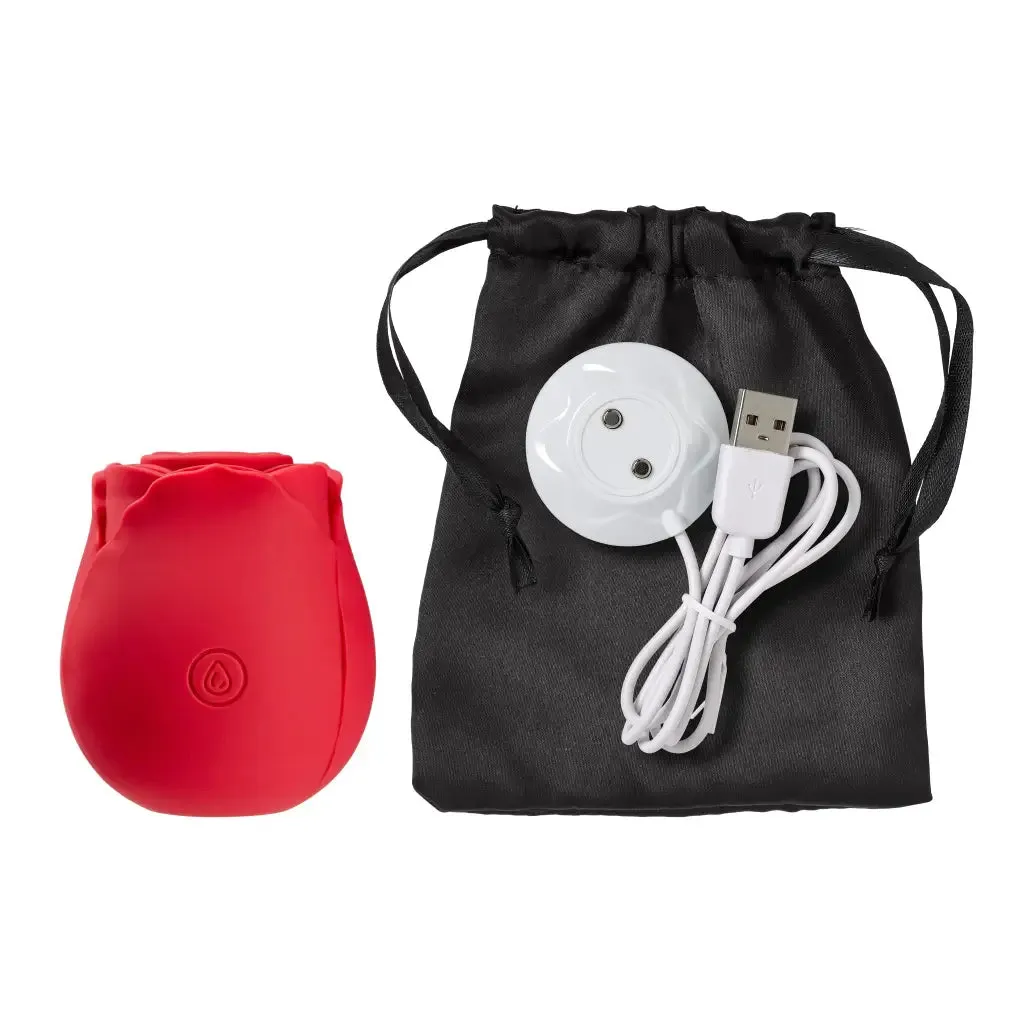 Cloud 9 Health & Wellness Rose Suction Stimulator Red