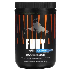 Dietary supplement Animal Fury Powder, blue raspberry