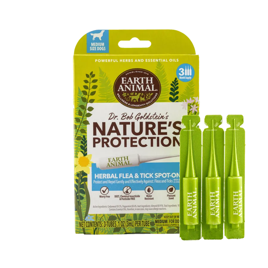 Earth Animal Nature's Protection™ Flea & Tick Herbal Spot-On for Medium Dogs