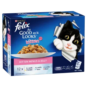 Felix As Good As It Looks Kitten Menu Wet Cat Food 85g x 12