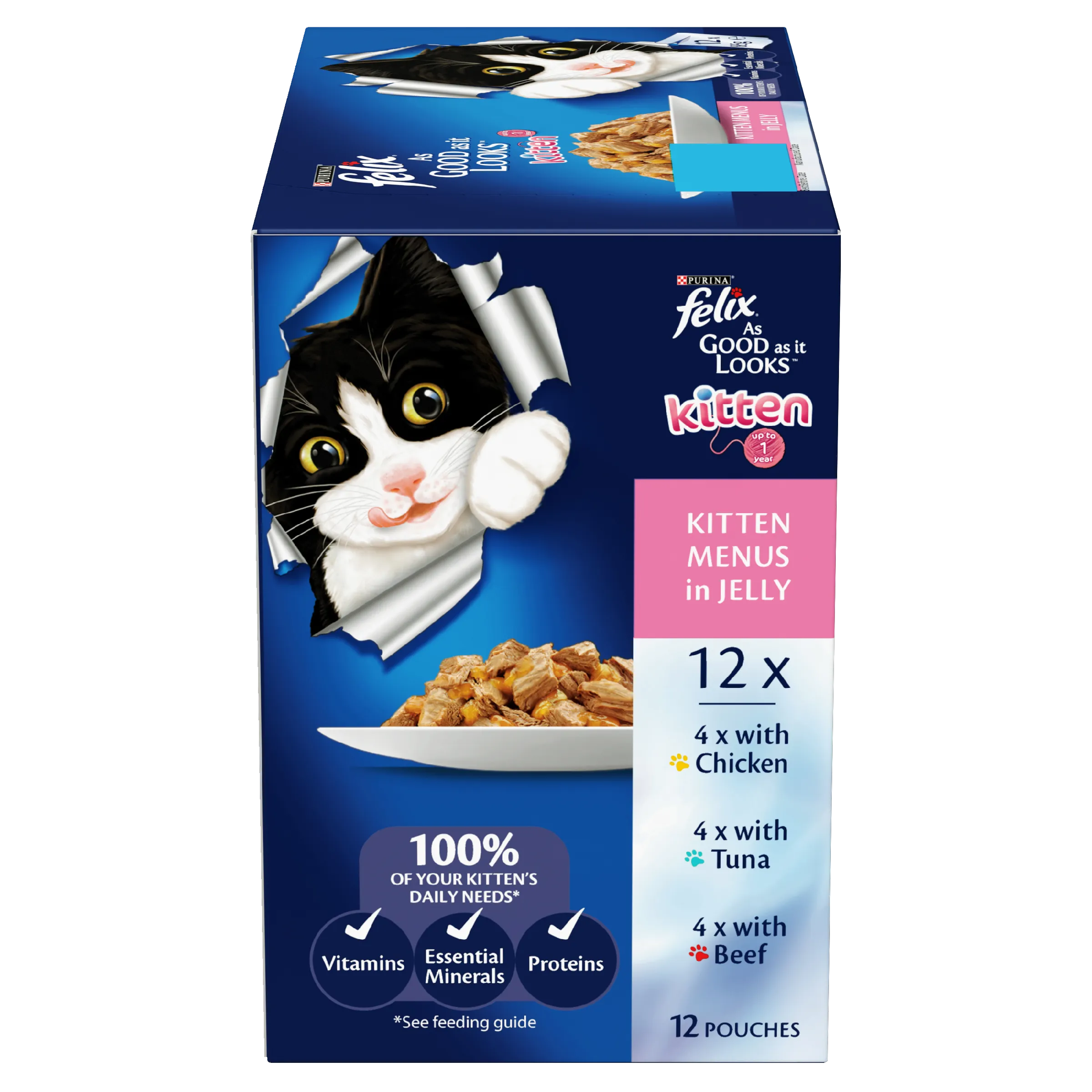 Felix As Good As It Looks Kitten Menu Wet Cat Food 85g x 12