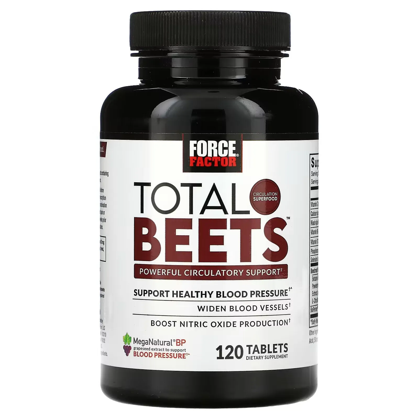 Force Factor, Total Beets, Effective Circulatory Support, 120 Tablets