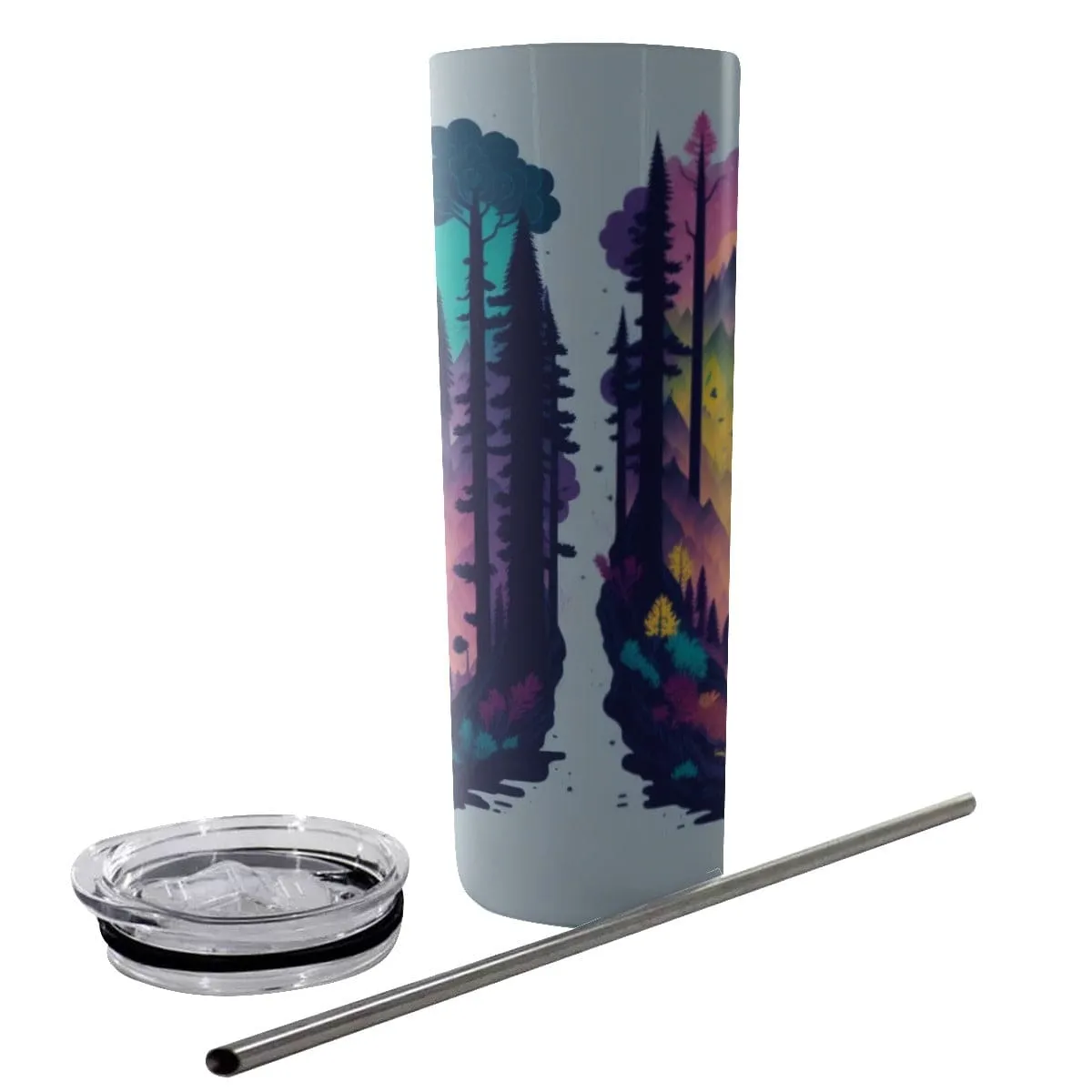 Glitter Tumbler With Stainless Steel Straw 20oz