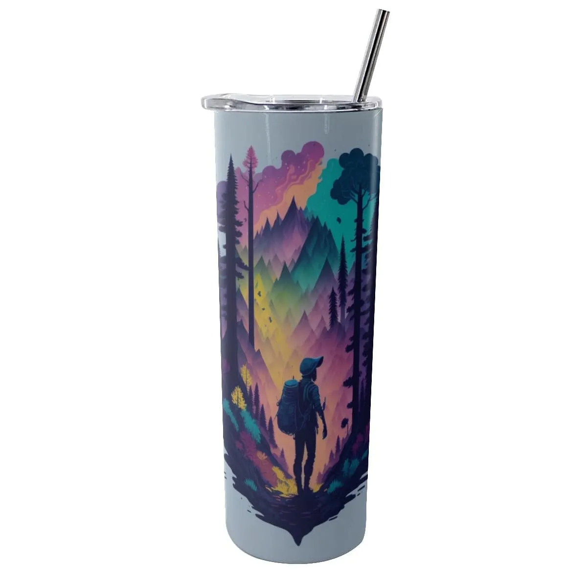 Glitter Tumbler With Stainless Steel Straw 20oz