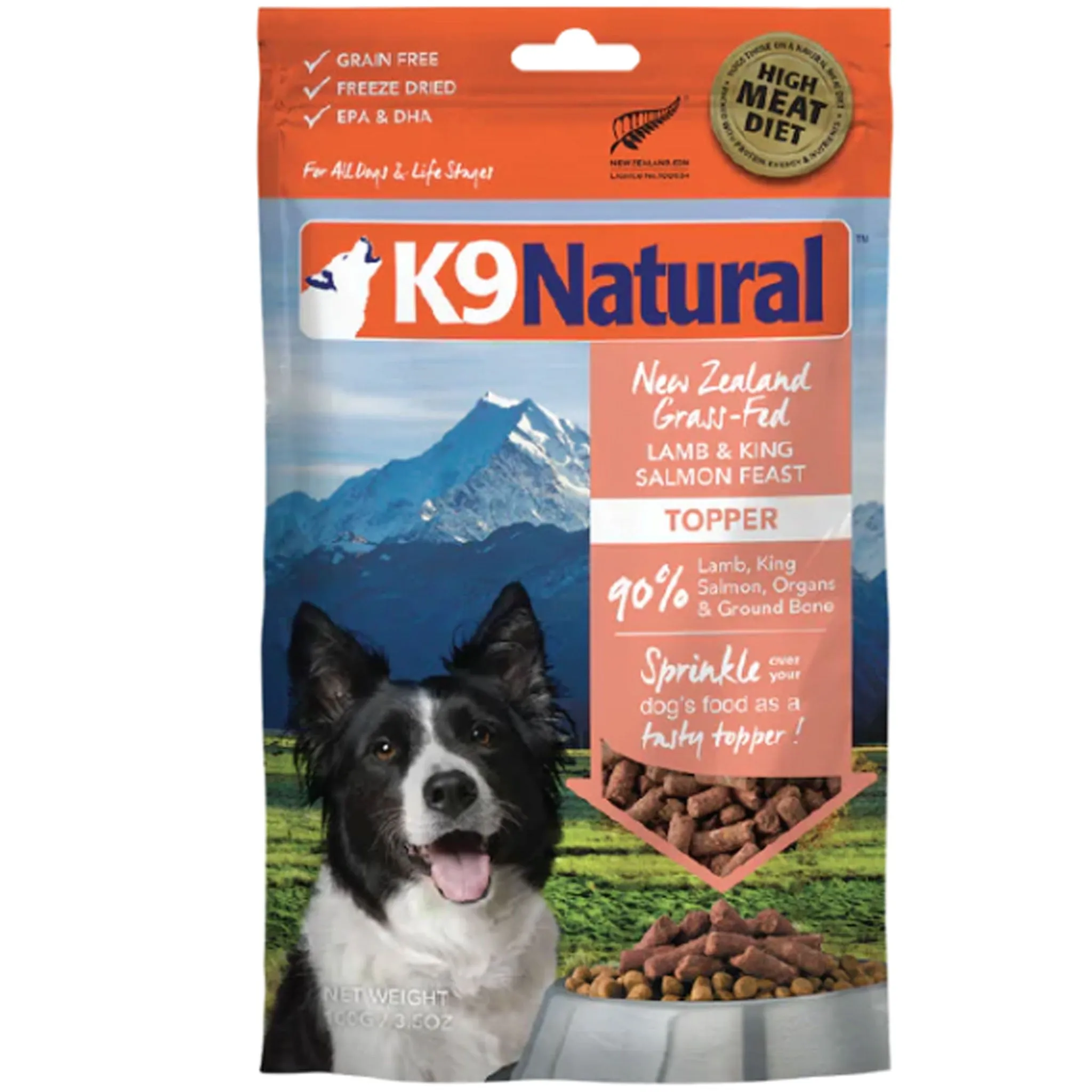 K9 Natural Freeze-Dried Raw Topper Dog Lamb & Salmon 3.5 oz