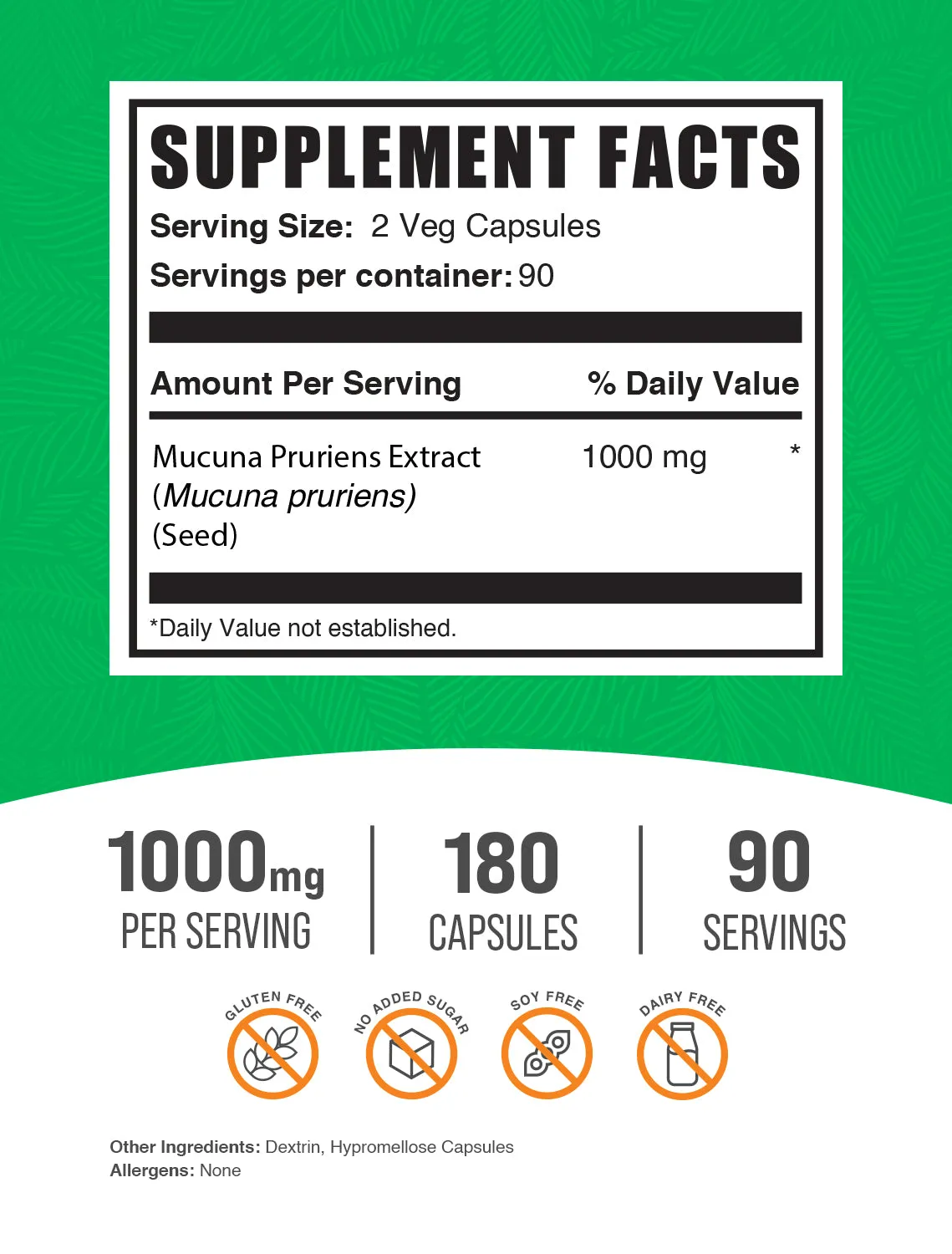 Mucuna Pruriens Extract Capsules