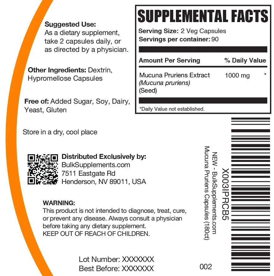 Mucuna Pruriens Extract Capsules