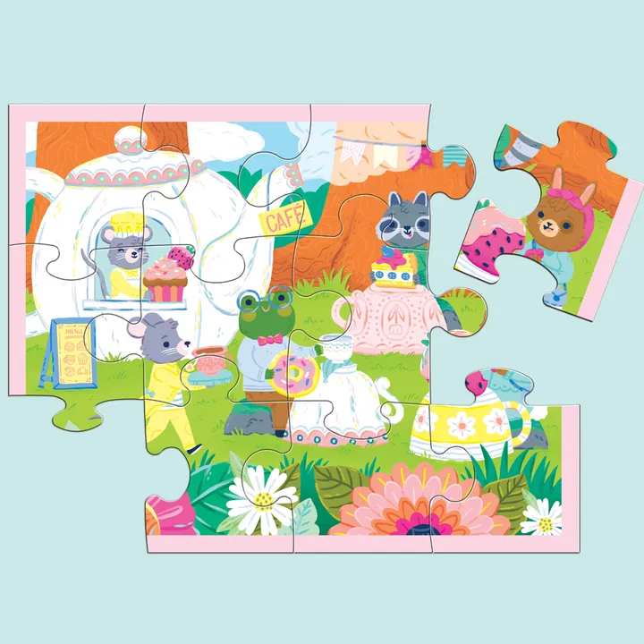 Mudpuppy Pouch Puzzle - Tea Party