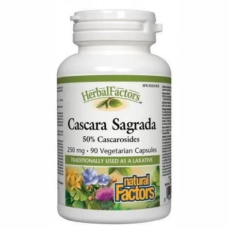 Natural factors - herbalfactors cascara sagrada 250 mg (90 vcaps)