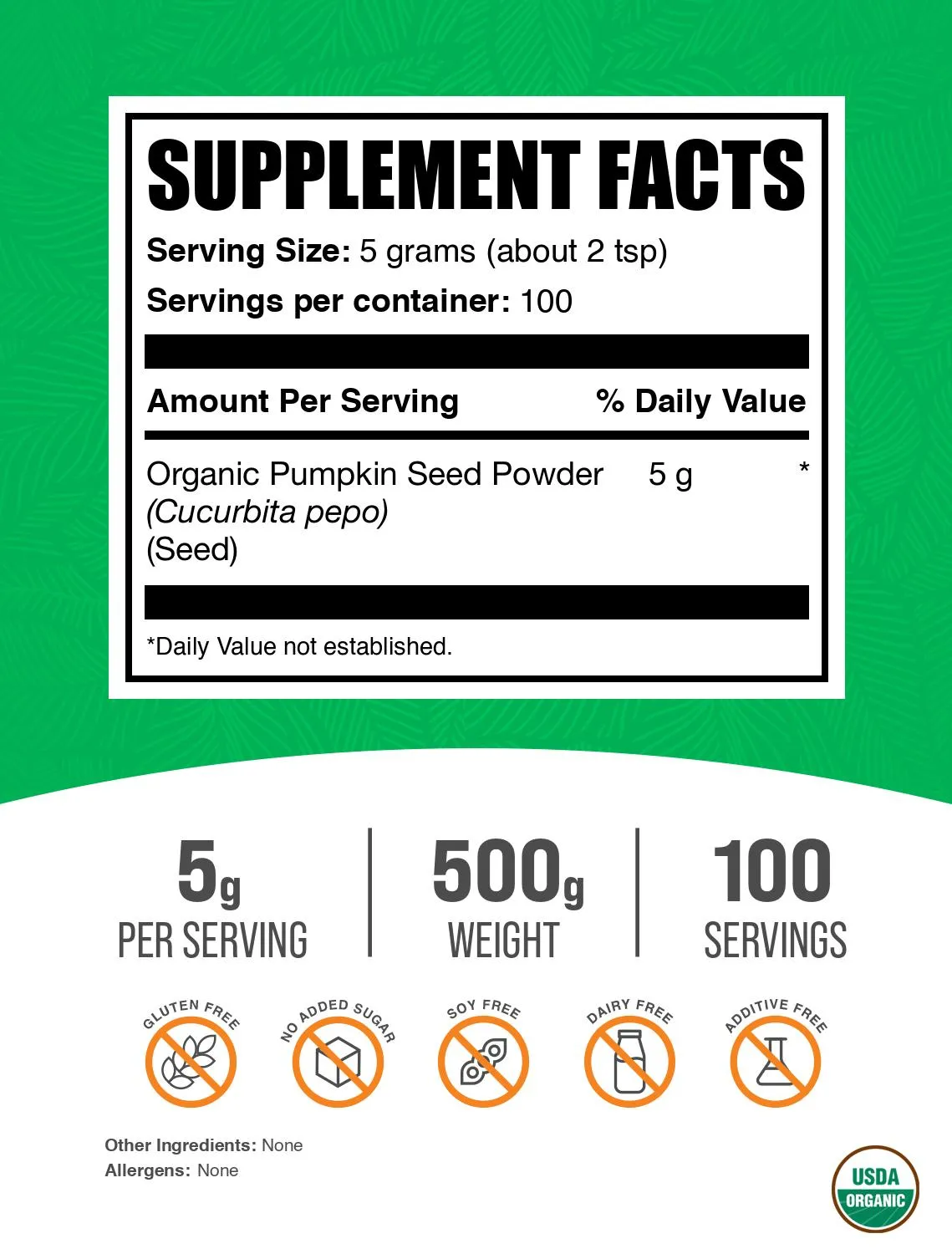 Organic Pumpkin Seed Powder