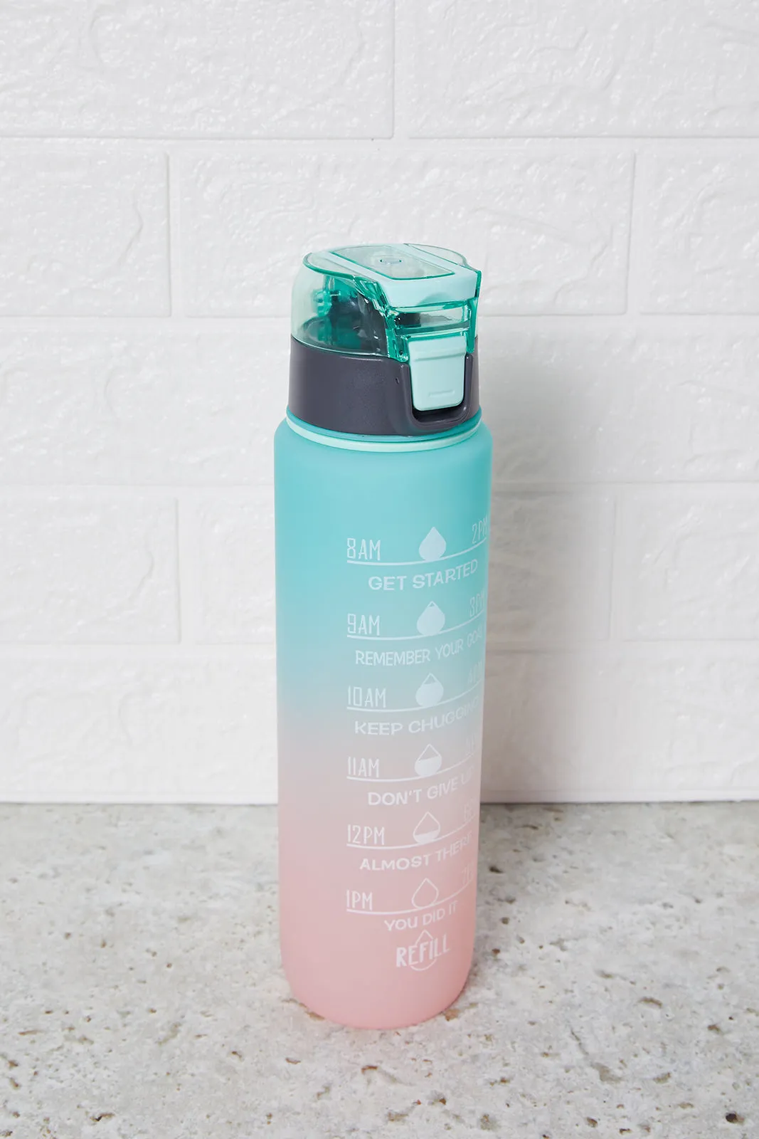 Pink And Blue Printed Water Bottle (1000ml)