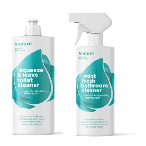 SoPure Bathroom Pack (1 x SoPure„¢ Squeeze & Leave Toilet Cleaner 500ML and 1 x Mint Fresh Bathroom Cleaner 500ml)