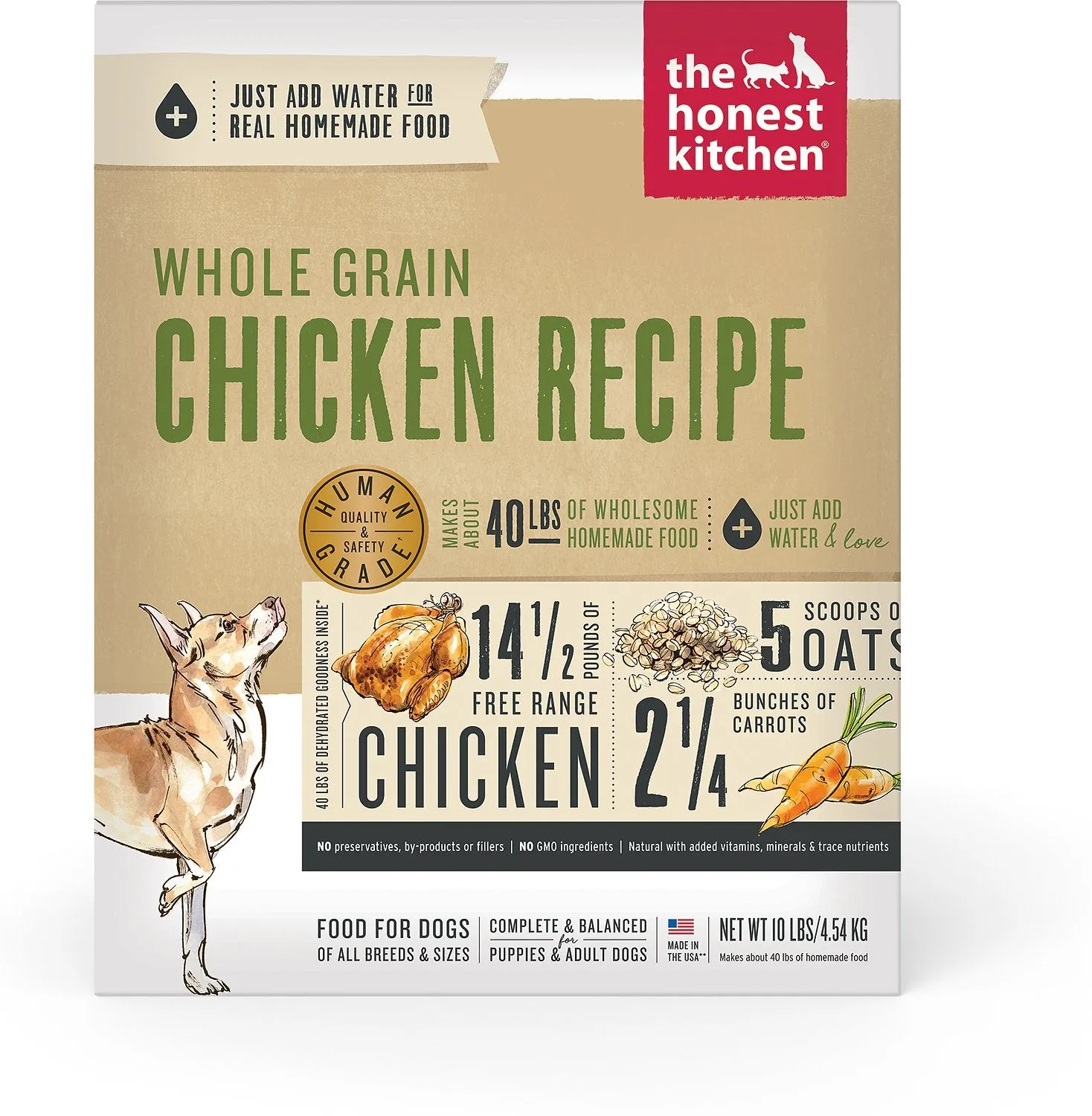 The Honest Kitchen Whole Grain Chicken Recipe Dehydrated Dog Food