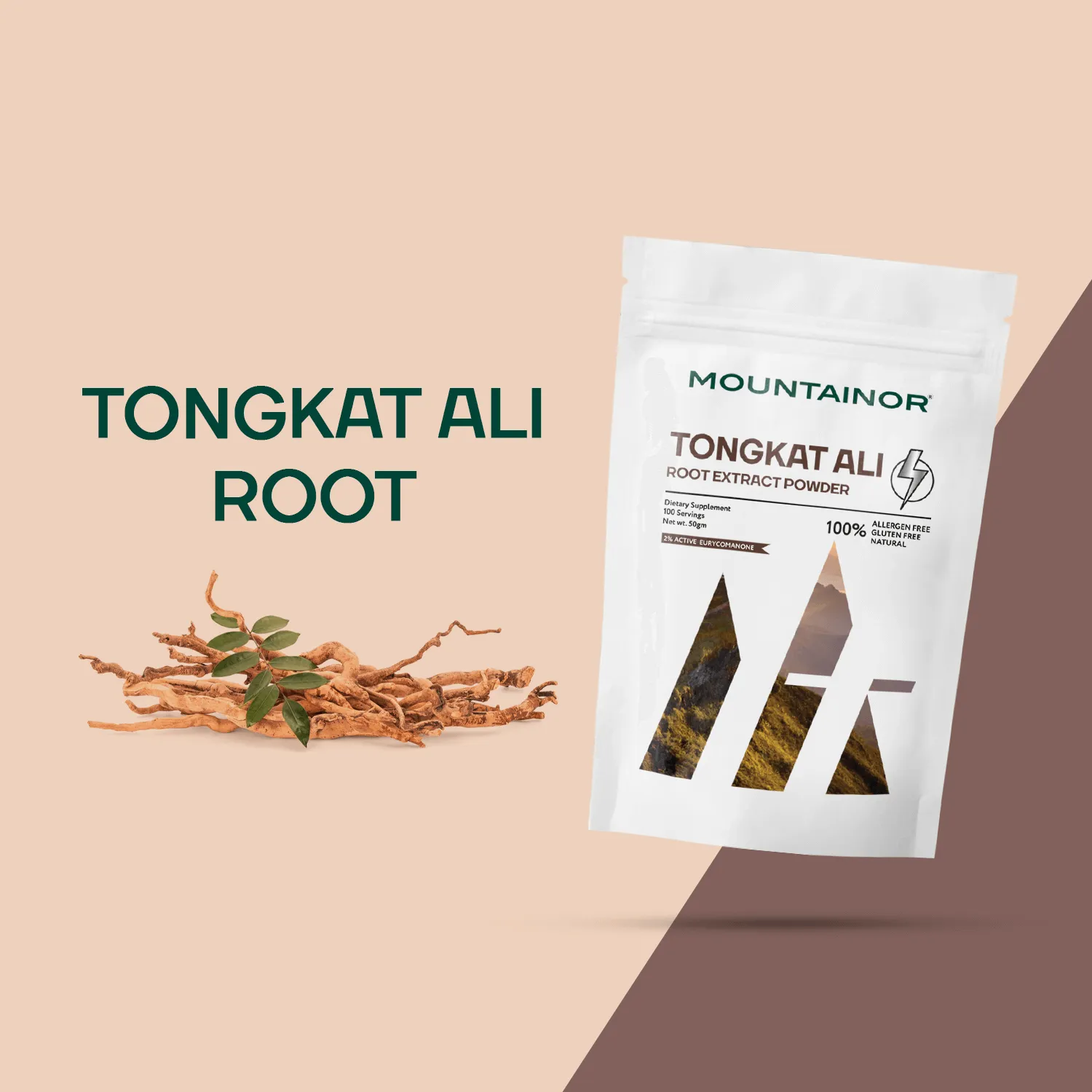 Tongkat Ali Longjack Root⚡(50g)  Enhanced Testo Level - Pack of 2