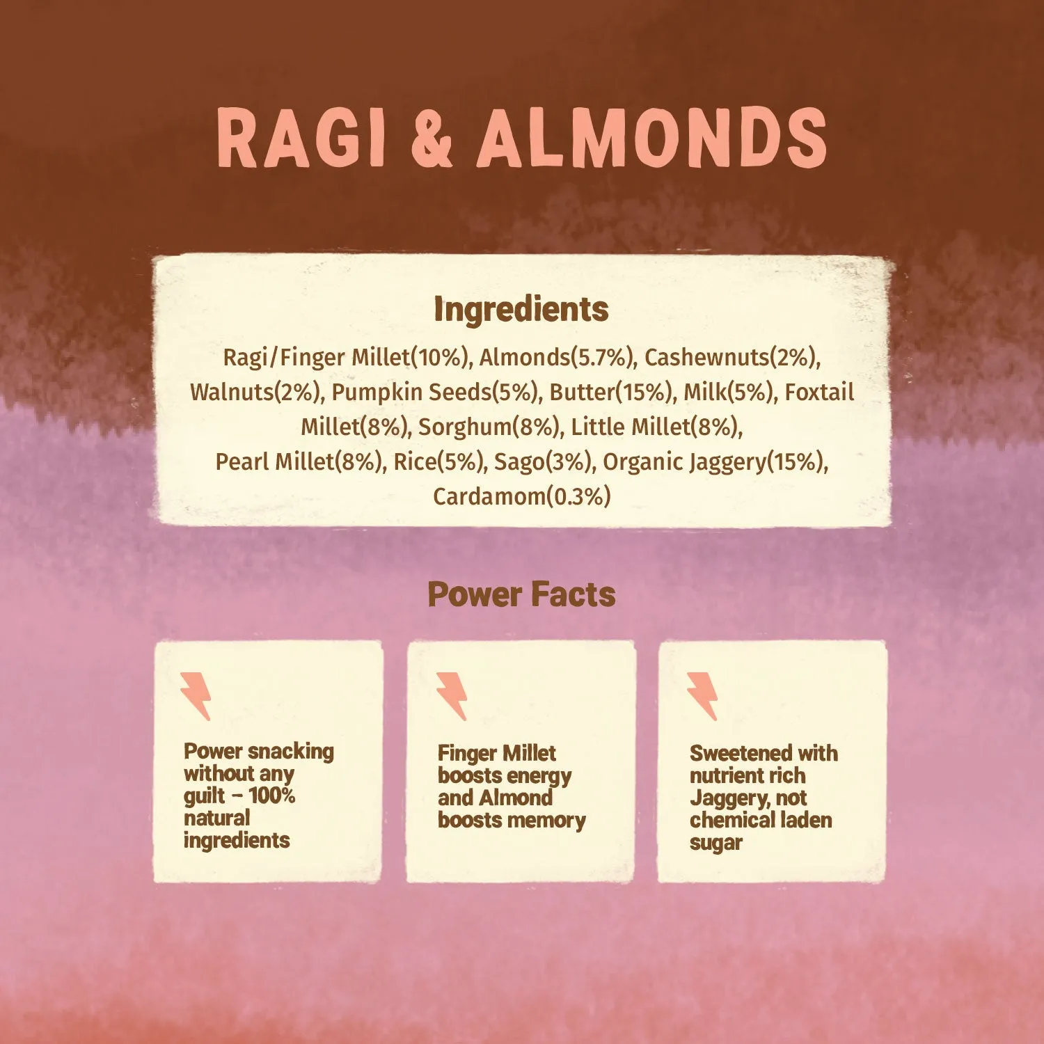 Tots & Moms| Ragi & Almonds | Nuts & Seeds | Choco Bajra | Pack of 3 - 150g each