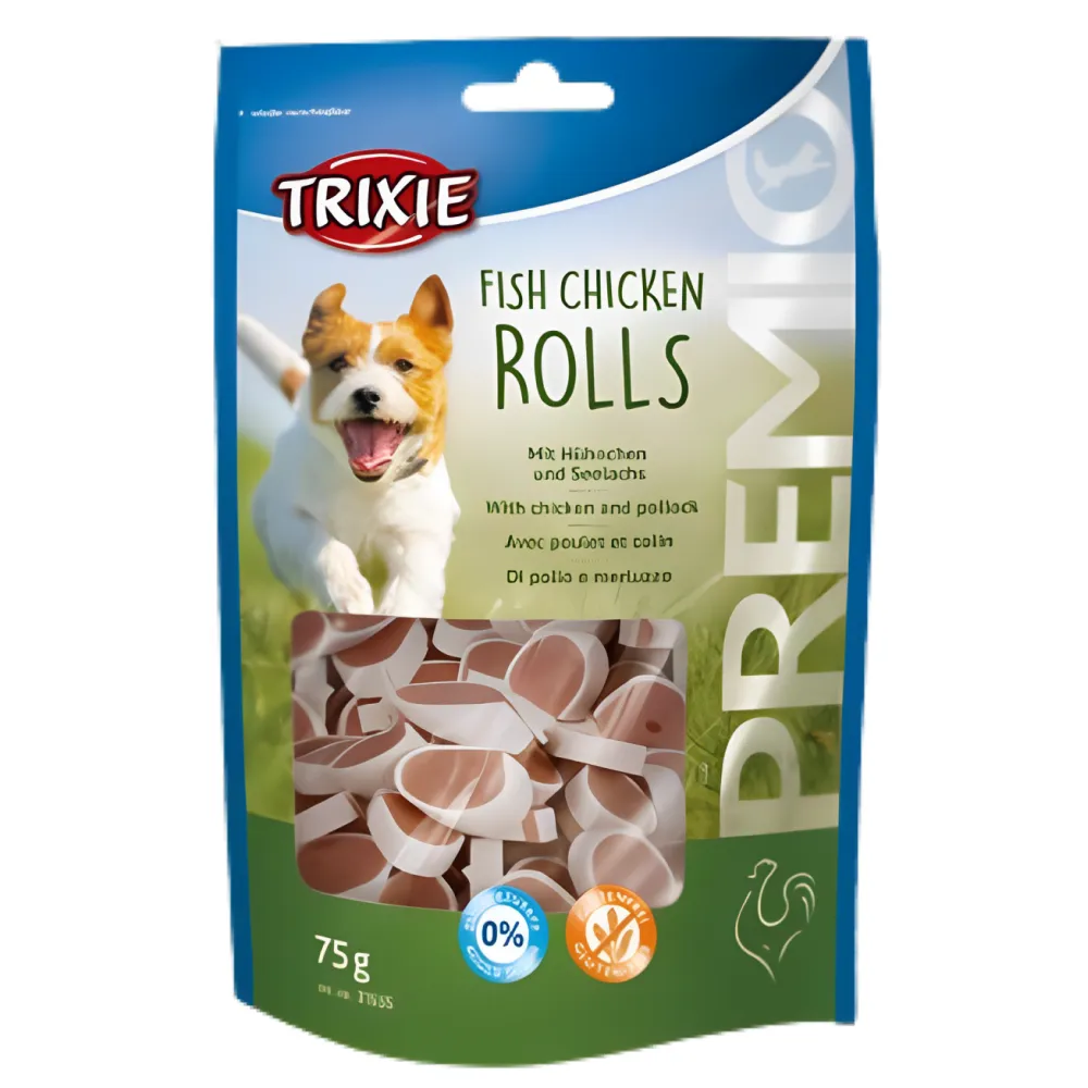 Trixie Premio Chicken Pasta and Fish and Chicken Rolls Dog Treats Combo