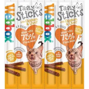 Webbox Cat Treats Tasty Sticks Chicken & Liver 6sticks