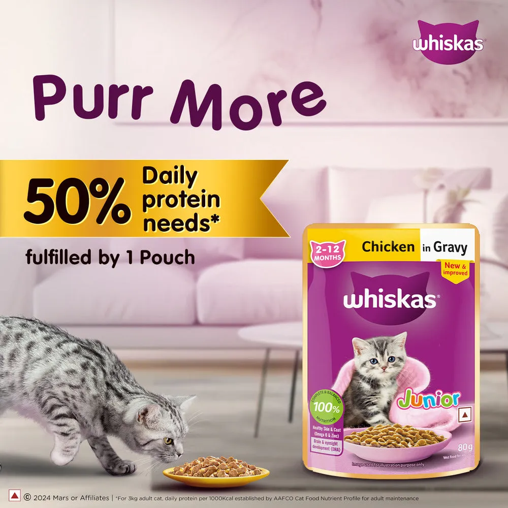 Whiskas Chicken in Gravy Kitten (2-12 Months) Cat Wet Food