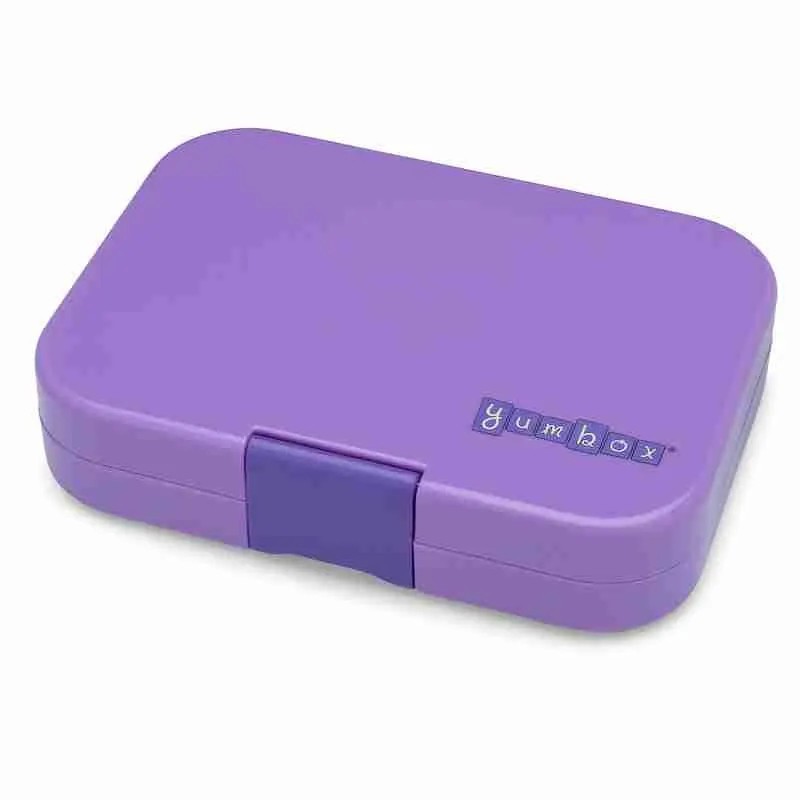 Yumbox Panino 4 Compartment Bento Box: Hazy Blue - Panther Tray