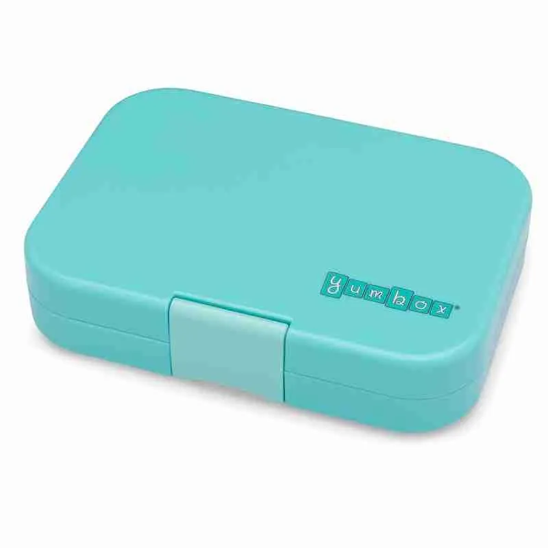 Yumbox Panino 4 Compartment Bento Box: Hazy Blue - Panther Tray